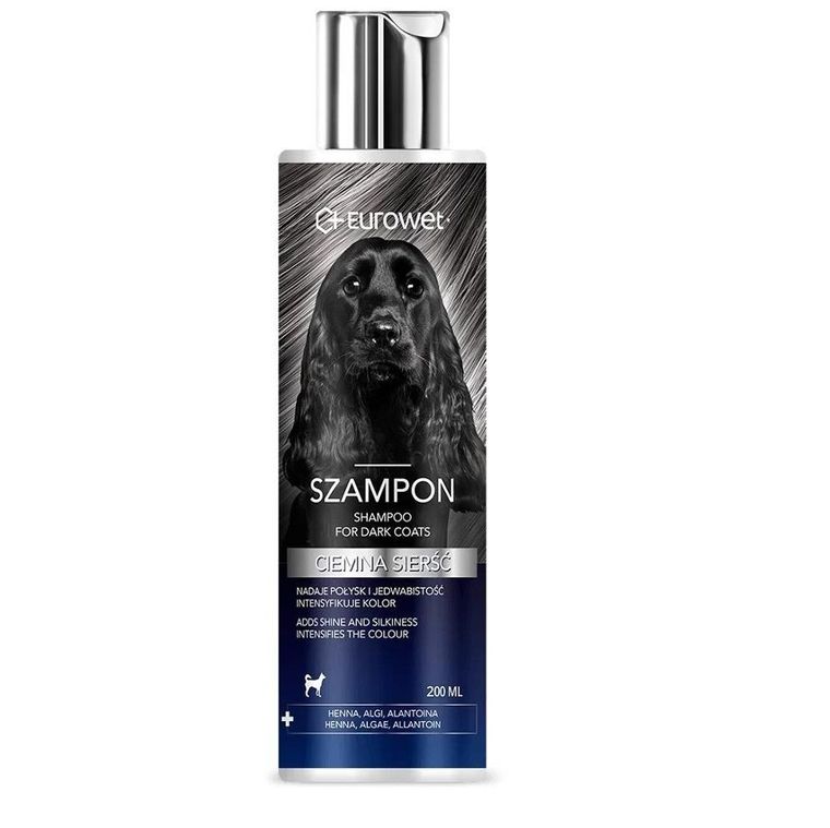 Eurowet, szampon do ciemnej sierści dla psa, 200 ml