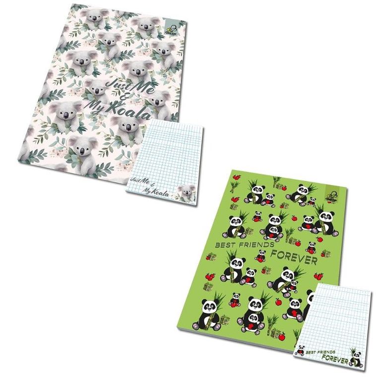 EV-Corp, notes A6 z poddrukiem, kratka, BFF, Misie, 1 szt.