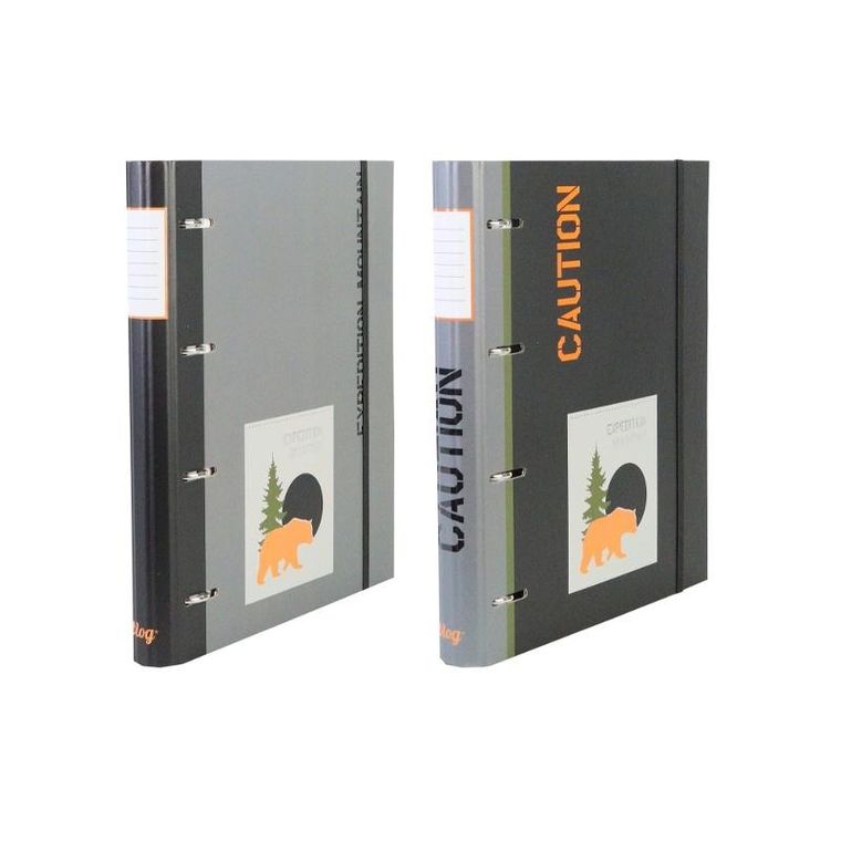 Ev-corp, segregator na gumkę, A4, 4-ringowy, wkład w linie, przekładki, Traveller