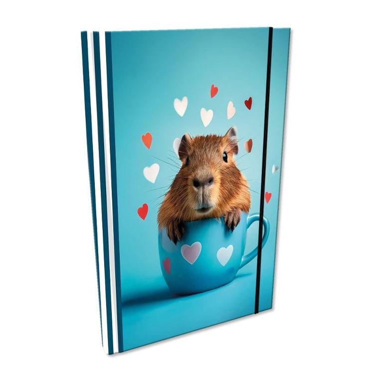 EV-Corp, Soft Touch, notes z gumką, A5, kratka, Capybara