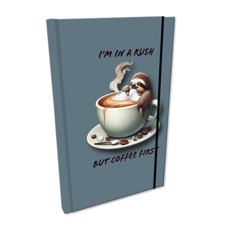 EV-Corp, Soft Touch, notes z gumką, A5, kratka, Leniwiec Kawa