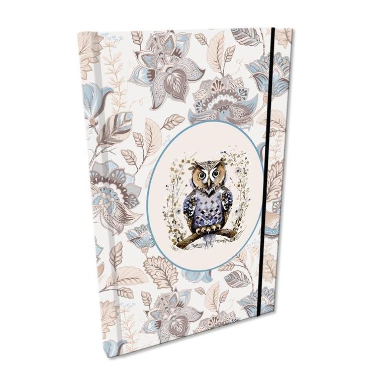 EV-Corp, Soft Touch, notes z gumką, A5, kratka, Sowa