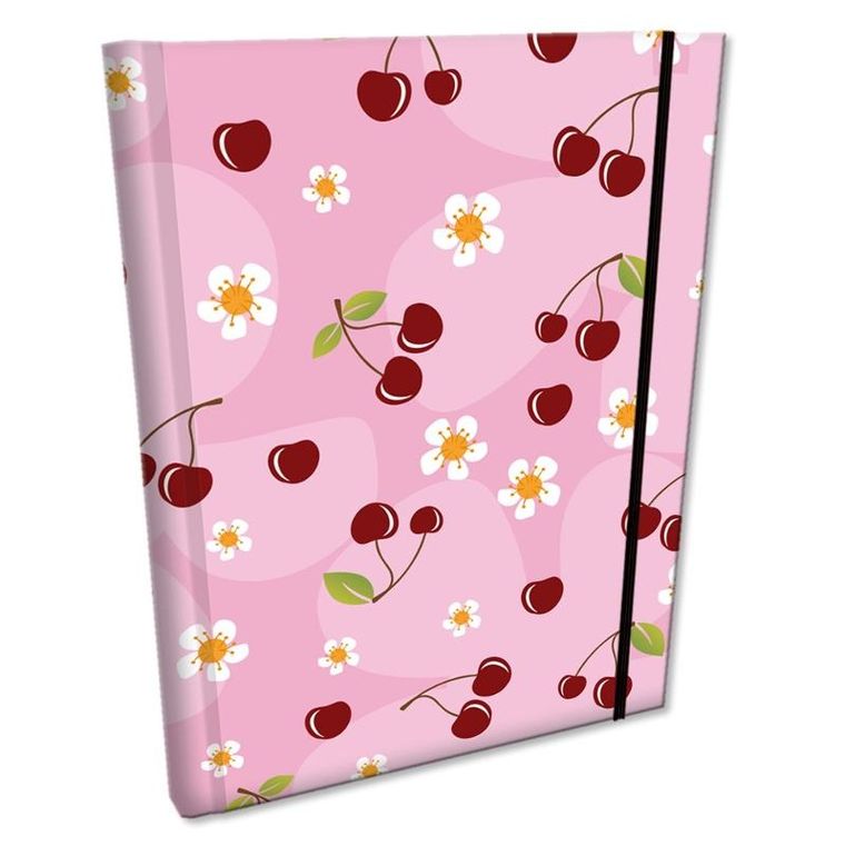 EV-Corp, Soft Touch, notes z gumką, B6, kratka, Wisienki w Różu