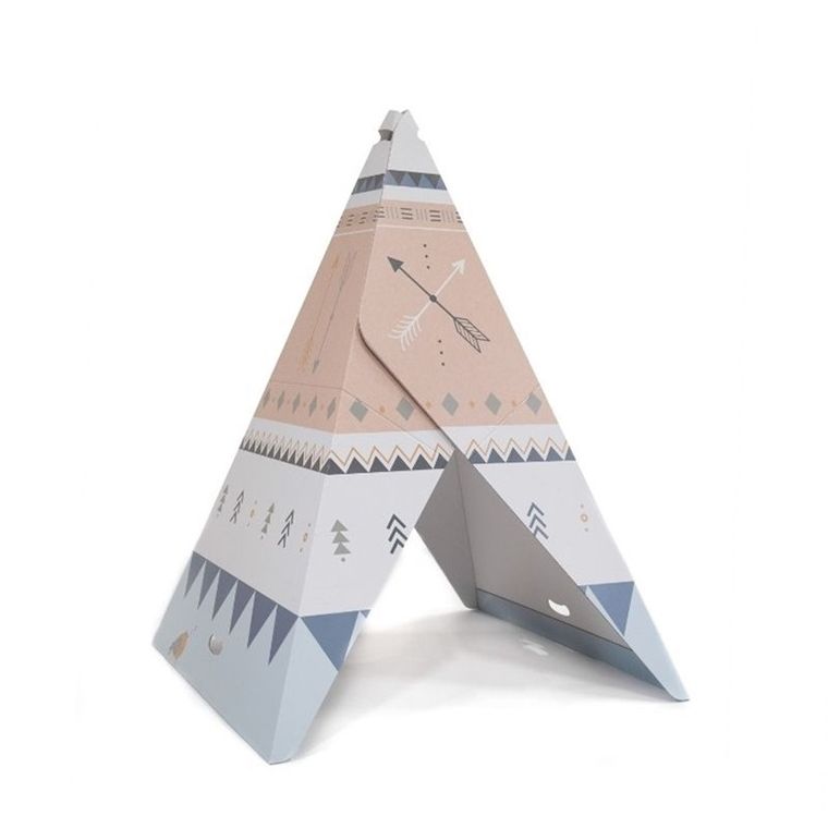 Eve, Stip, Tipi Terra, zabawka z tektury, niebiesko-różowa