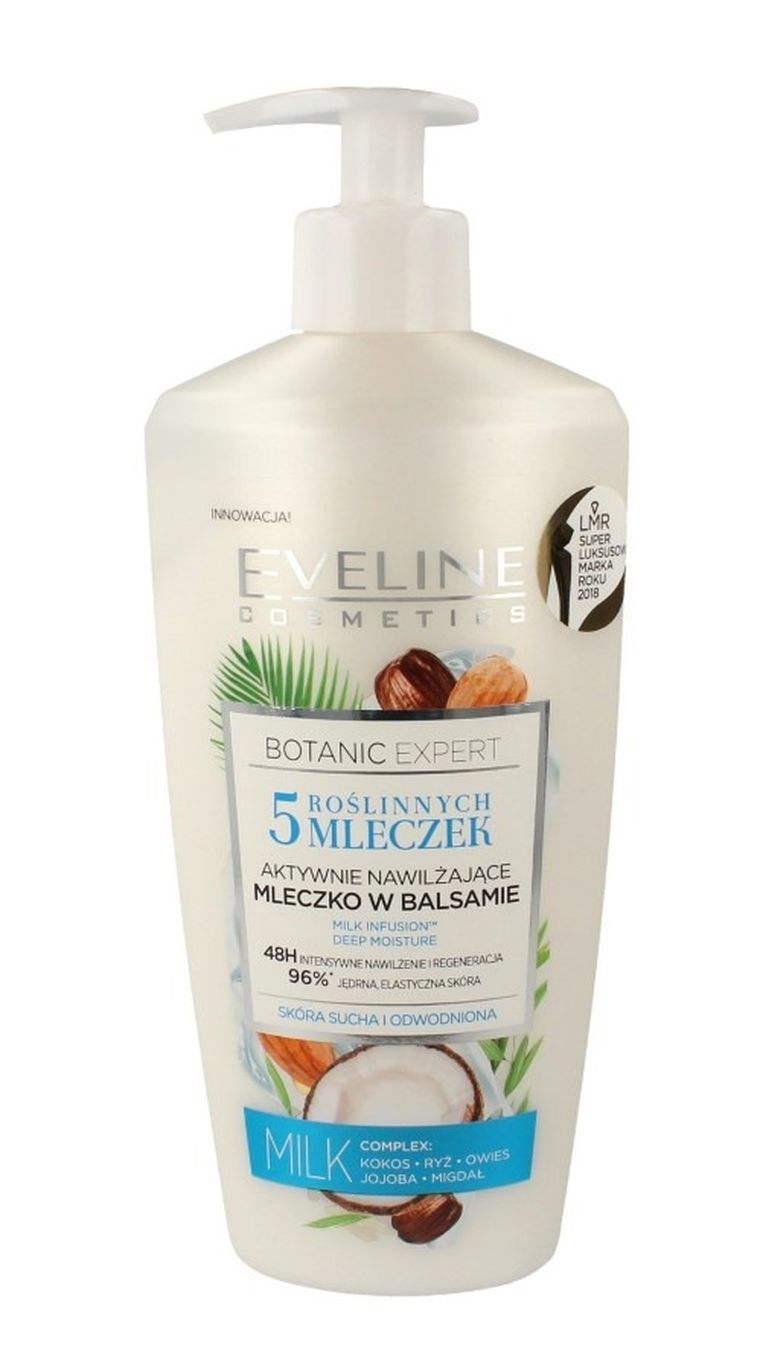 Eveline, Botanic Expert, aktywnie nawilżające mleczko do ciała w balsamie, 350 ml