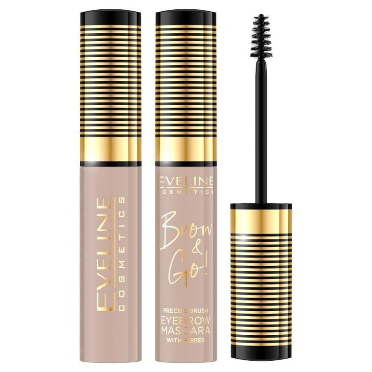 Eveline, Brow & Go, maskara do brwi z zagęszczającymi włókienkami, nr 05 taupe, 6 ml