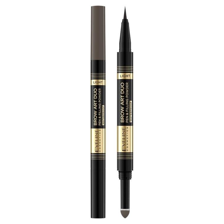 Eveline, Brow Art Duo, kredka do brwi 2w1, light