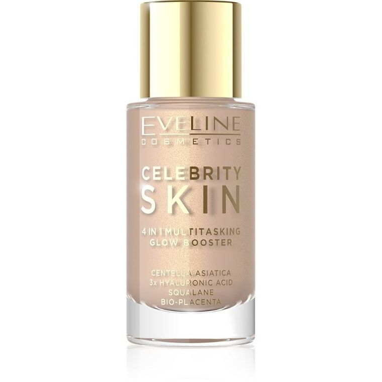 Eveline, Celebrity Skin, wielofunkcyjna baza do twarzy glow booster, 02n universal tan, 30 ml