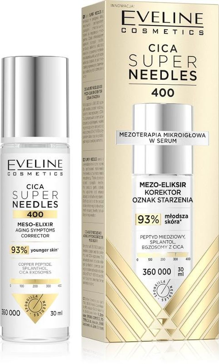 Eveline, cica super needles 400 mezo, eliksir korektor oznak starzenia, 30 ml