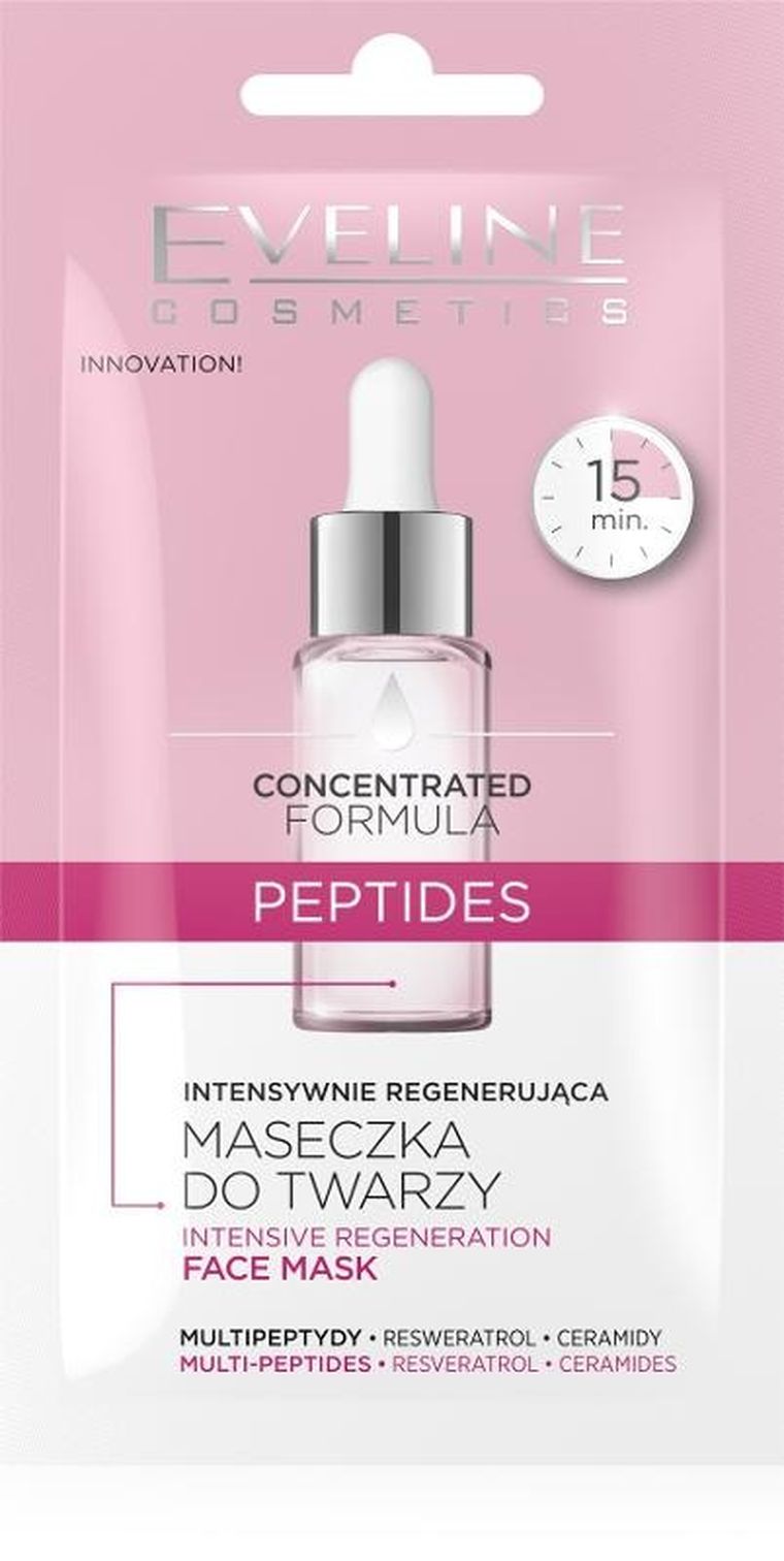 Eveline, Concentrated Formula, maska Peptides, 8 ml