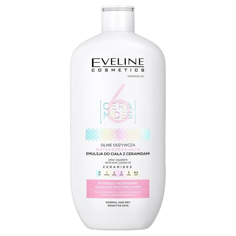 Eveline Cosmetics, 6 Ceramides, silnie odżywcza natłuszczająca emulsja do ciała, 350 ml