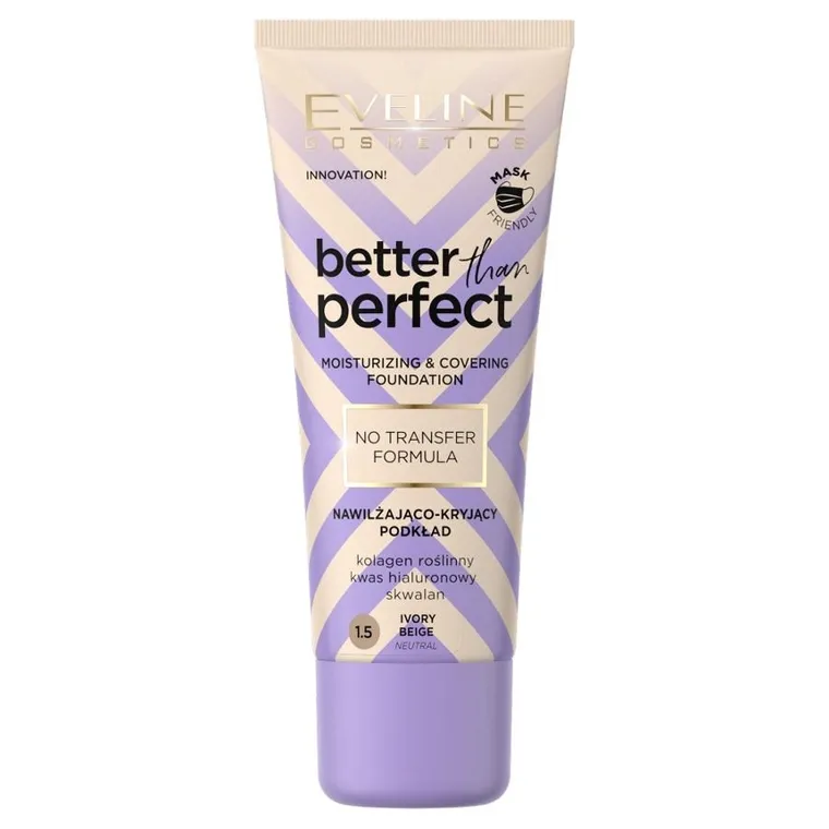 Eveline Cosmetics, Better Than Perfect, nawilżająco-kryjący podkład, 1.5 Ivory Beige, 30 ml