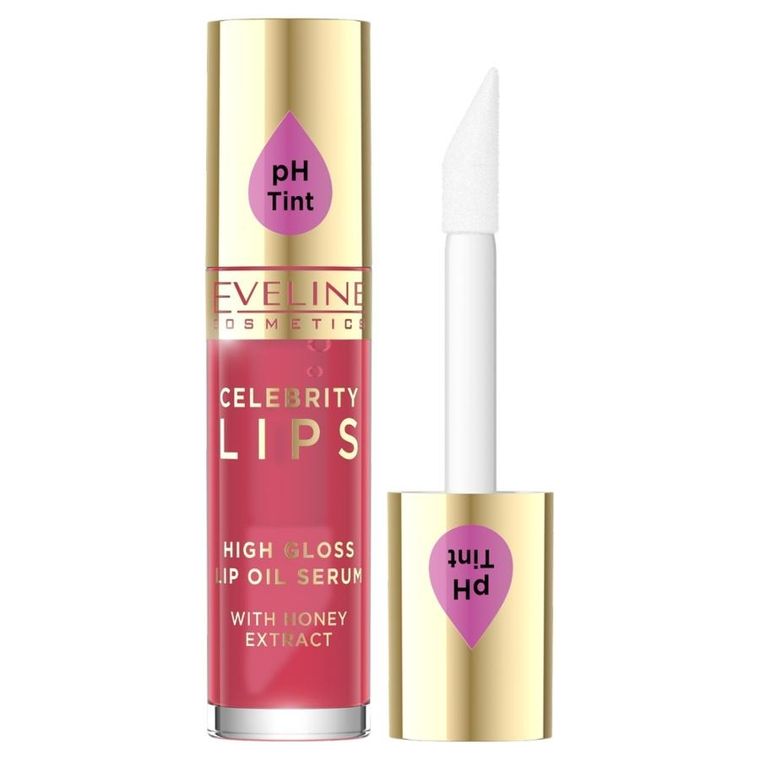 Eveline Cosmetics, Celebrity Lips, serum-olejek do ust, 04 Red, 5 ml