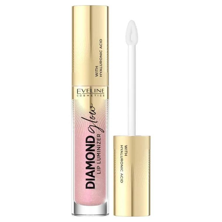 Eveline Cosmetics, Diamond Glow Lip Luminizer, błyszczyk do ust z kwasem hialuronowym, nr 14, 4.5 ml