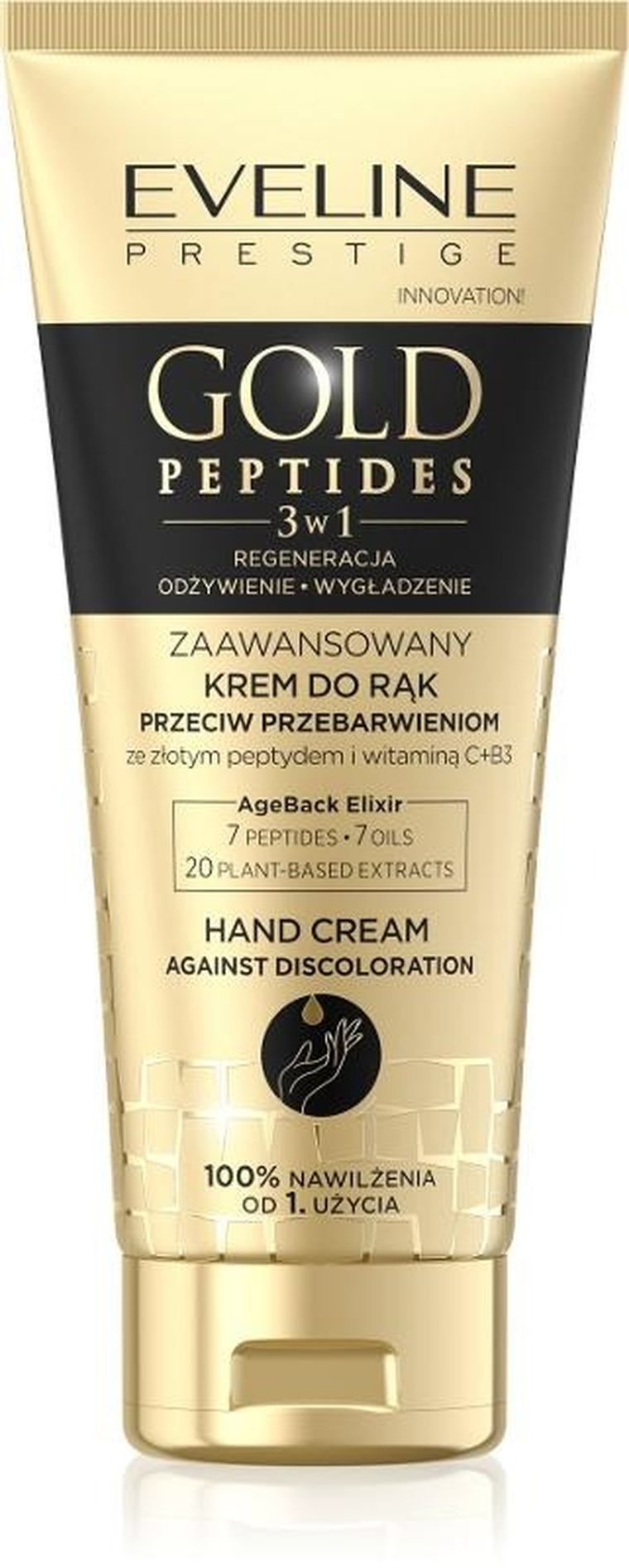 Eveline Cosmetics, Gold Peptides, zaawansowany krem do rąk przeciw przebarwieniom, 75 ml