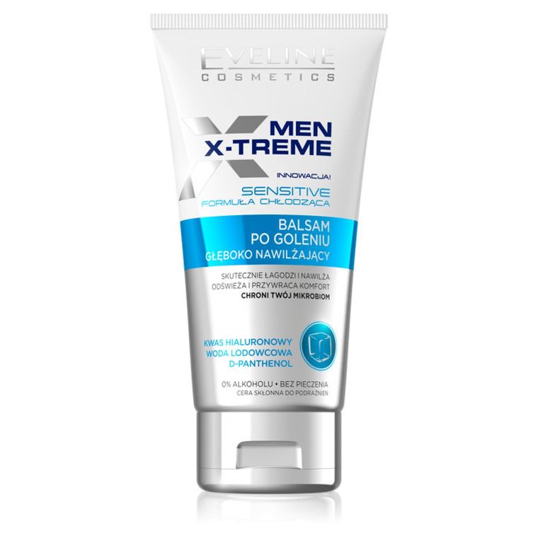 Eveline Cosmetics, Men X-Treme Sensitive, głęboko nawilżający balsam po goleniu, 150 ml