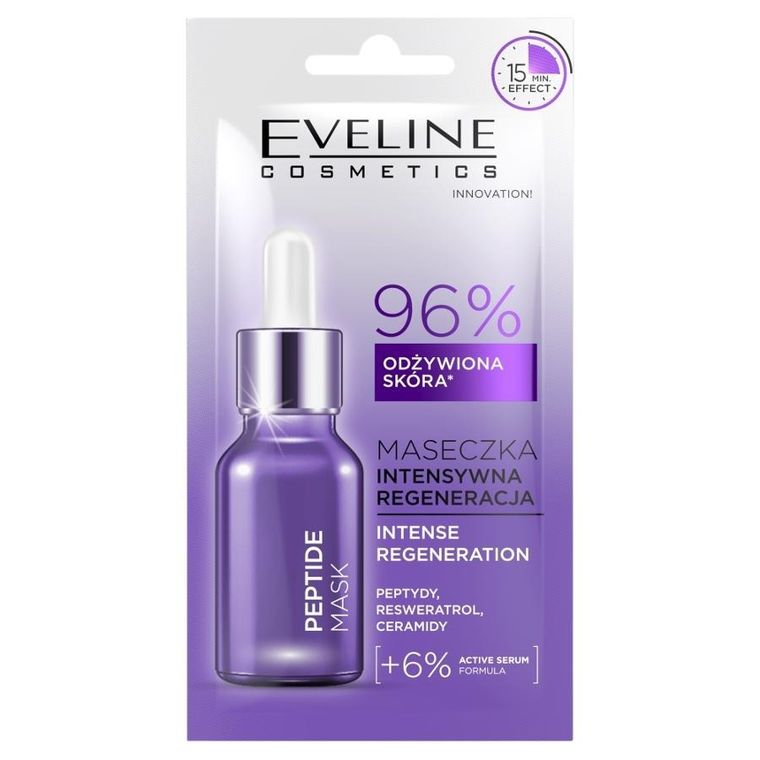 Eveline Cosmetics, Peptides Mask, maseczka intensywna regeneracja, 8 ml
