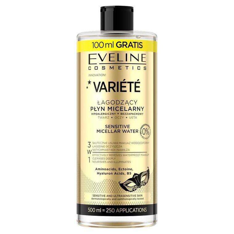 Eveline Cosmetics, Variete, łagodzący płyn micelarny, 500 ml