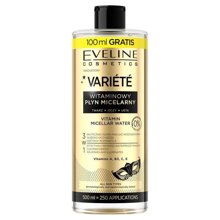 Eveline Cosmetics, Variete, witaminowy płyn micelarny, 500 ml