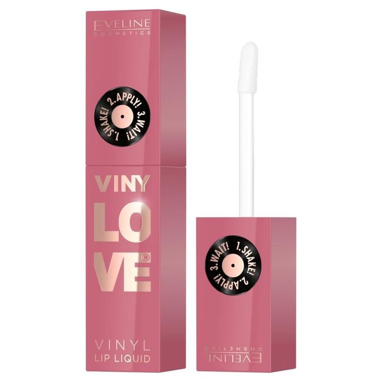Eveline Cosmetics, VinyLove, długotrwała pomadka płynna z efektem winylowym, 05 Rosy, 4 ml