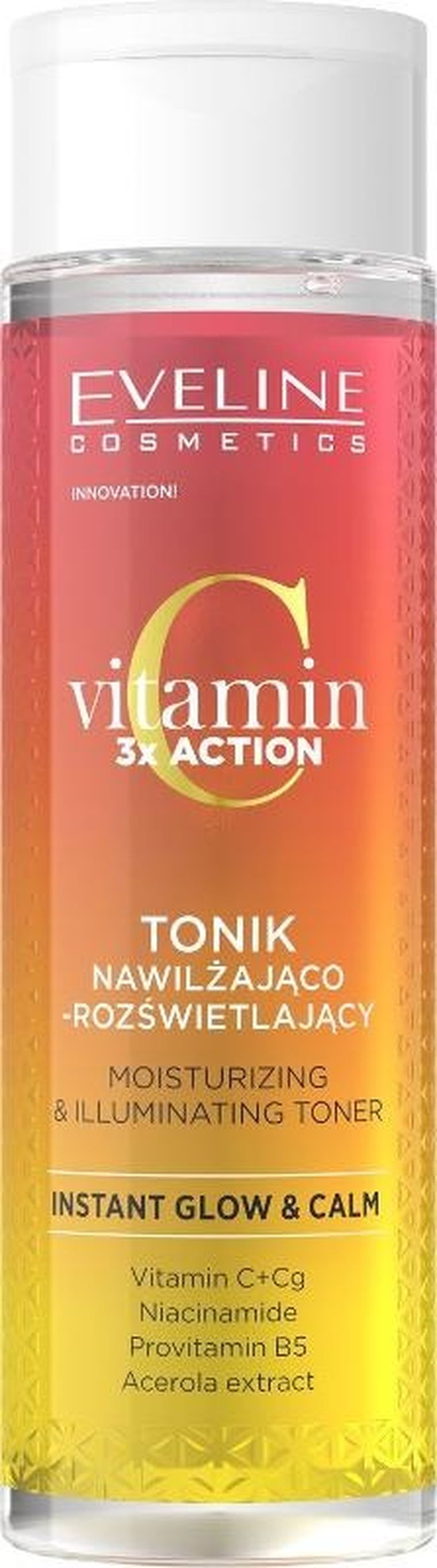 Eveline Cosmetics, Vitamin C 3x Action, nawilżająco-rozświetlający tonik, 200 ml