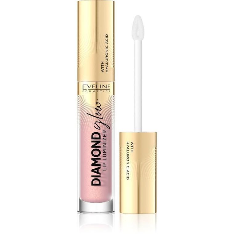 Eveline, Diamond Glow Lip Luminizer, błyszczyk do ust z kwasem hialuronowym, nr 03, 4.5 ml
