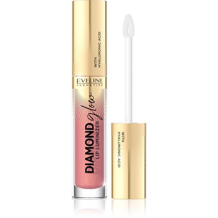 Eveline, Diamond Glow Lip Luminizer, błyszczyk do ust z kwasem hialuronowym, nr 04, 4.5 ml