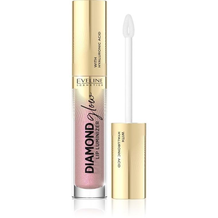 Eveline, Diamond Glow Lip Luminizer, błyszczyk do ust z kwasem hialuronowym, nr 08, 45 ml