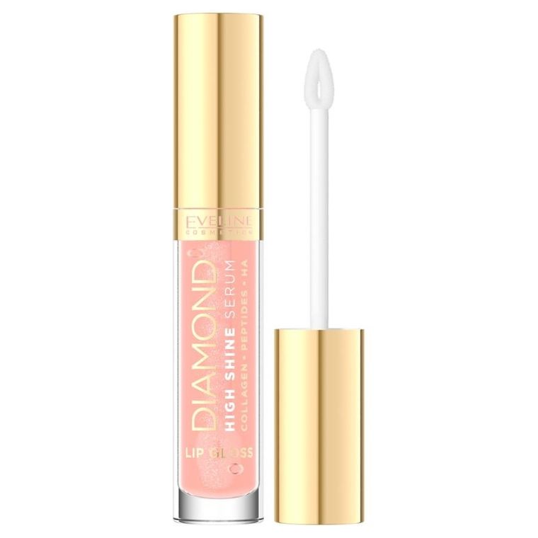 Eveline, Diamond High Shine Serum, błyszczyk-serum do ust, 17 Juicy Peach, 5 ml