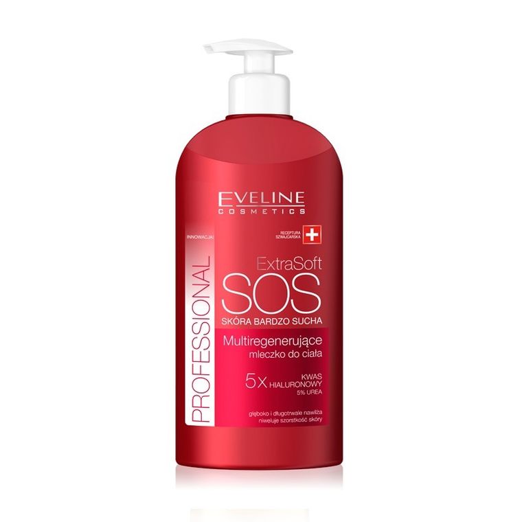 Eveline, Extra Soft SOS, multiregenerujące mleczko do ciała, 350 ml