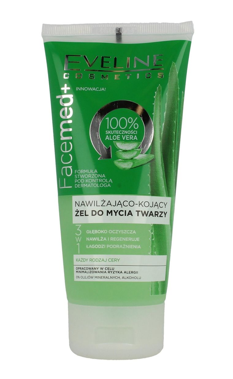 Eveline, Facemed+ żel do mycia twarzy, nawilżająco-kojący 3w1, 150 ml
