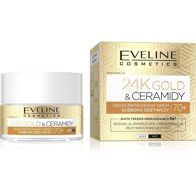 Eveline, Gold & Retinol, skoncentrowany krem, głęboko odżywczy, 70+