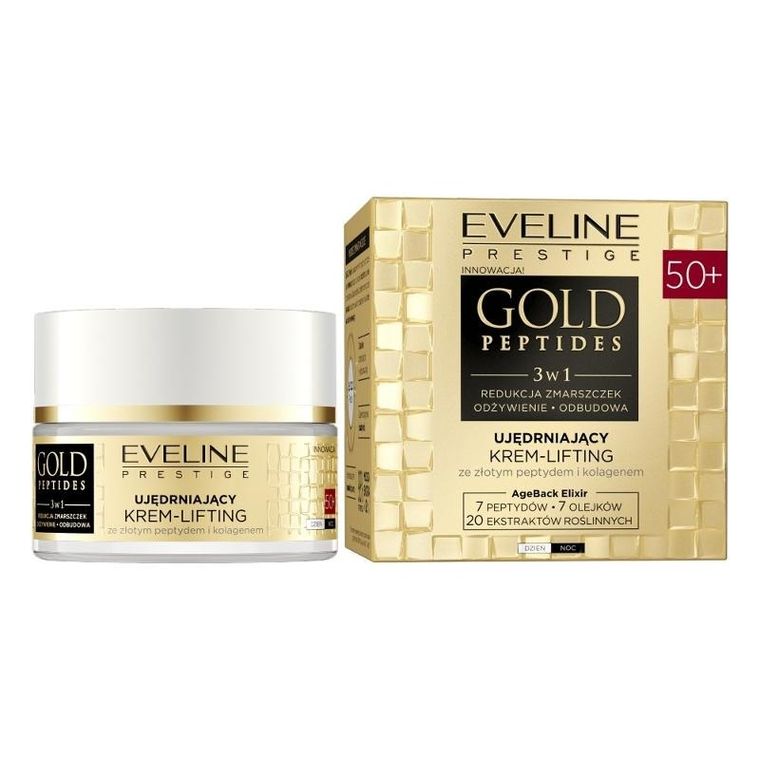 Eveline, Gold Peptides 3w1, ujędrniający krem-lifting 50+ na dzień i noc, 50 ml