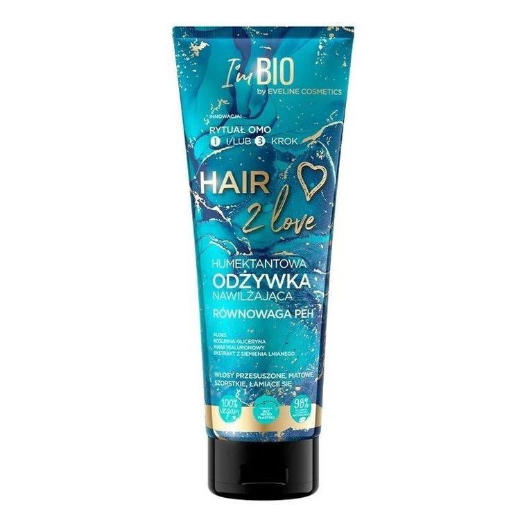 Eveline, Hair 2 Love, humektantowa odżywka nawilżająca do włosów, 250 ml