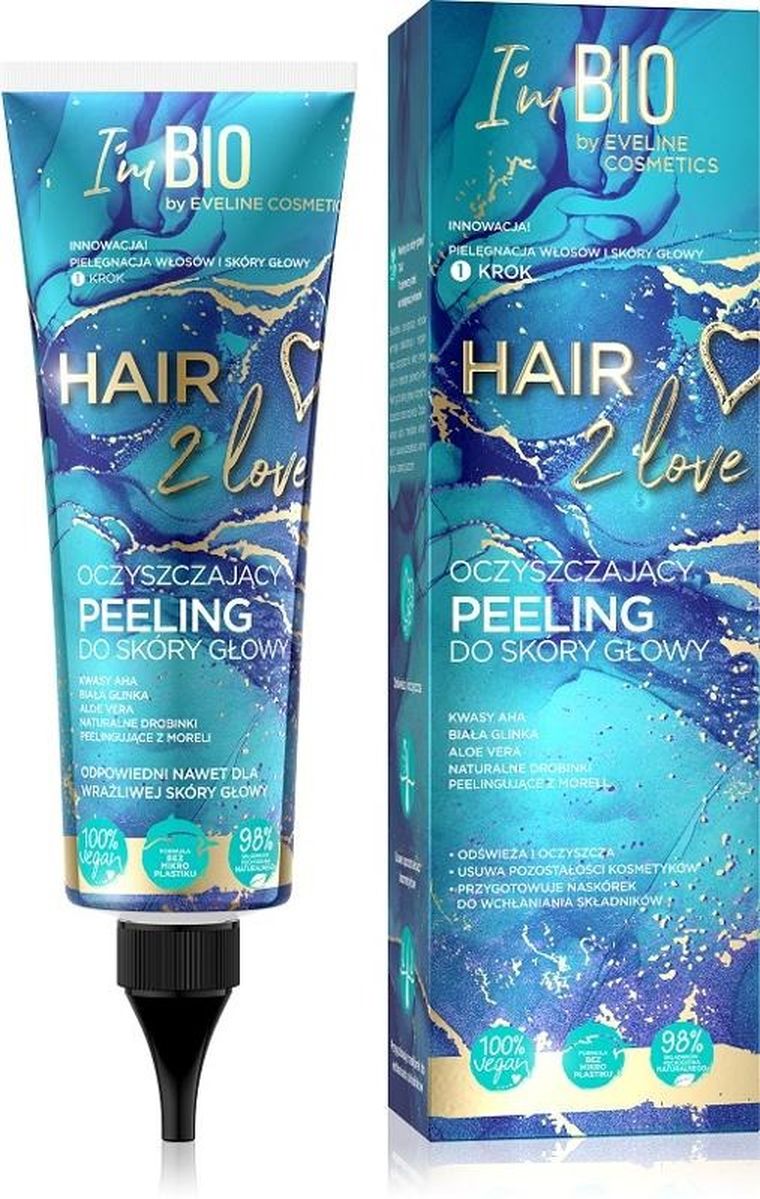 Eveline, Hair 2 Love, oczyszczający peeling do skóry głowy, 125 ml