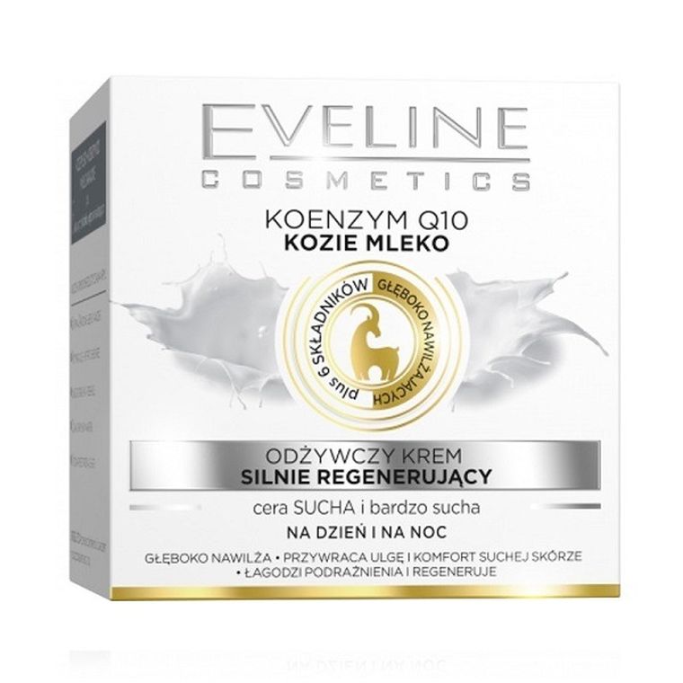 Eveline, Koenzym Q10 + kozie mleko, krem regenerujący dzień i noc, 50 ml