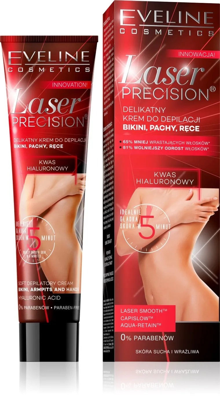 Eveline, Laser Precision, krem do depilacji bikini, pach i rąk, 5-minutowy, 125 ml