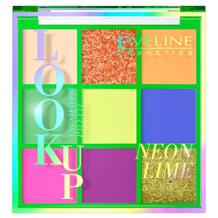 Eveline, look up, paletka cieni do powiek, neon lime