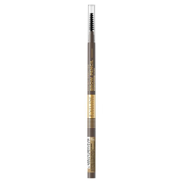 Eveline, Micro Precise Brow Pencil, kredka do brwi wodoodporna, nr 01 taupe