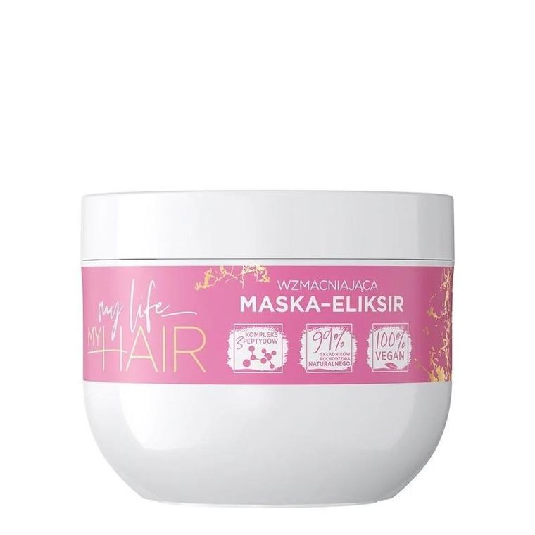 Eveline, My Life My Hair, wzmacniająca maska - eliksir do włosów cienkich i szorstkich, 300 ml