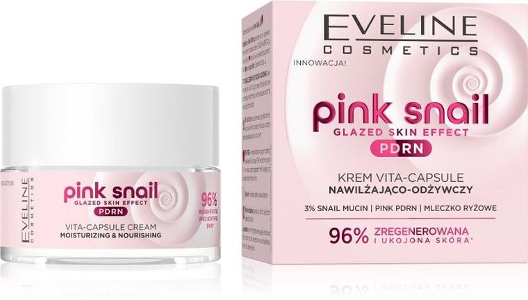 Eveline, Pink Snail, krem nawilżająco odżywczy, 50 ml