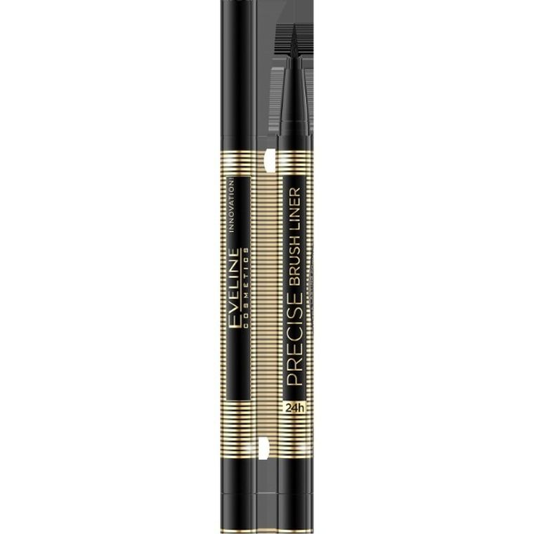 Eveline, Precise Brush Liner, eyeliner czarny, 24h