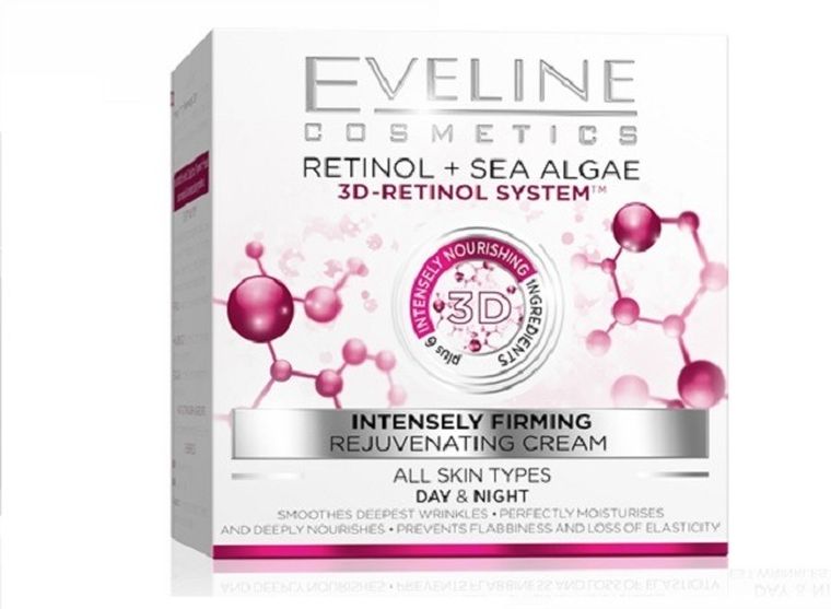 Eveline, Retinol, Algi Morskie, krem ujędrniający do każdego rodzaju cery na dzień i na noc, 50 ml