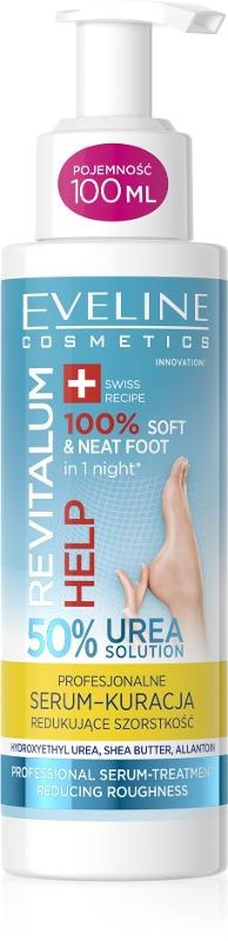 Eveline, revitalum help, profesjonalne serum-kuracja redukujące szorstkość stóp, 100 ml
