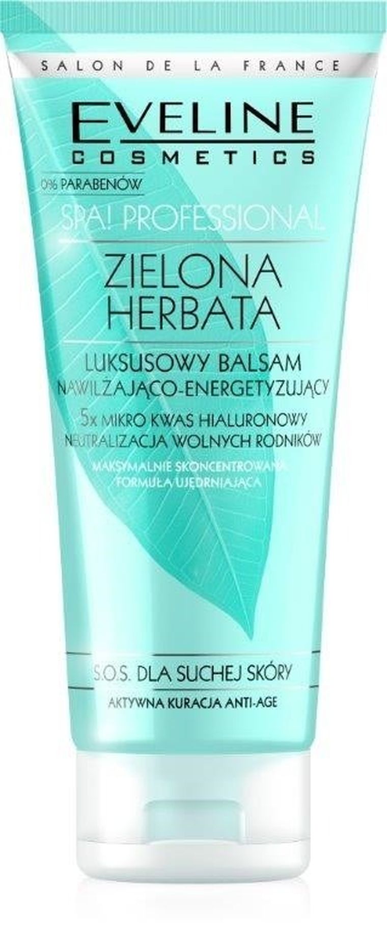 Eveline, Salon De La France, zielona herbata, balsam do ciała nawilżająco-energetyzujący, 200 ml