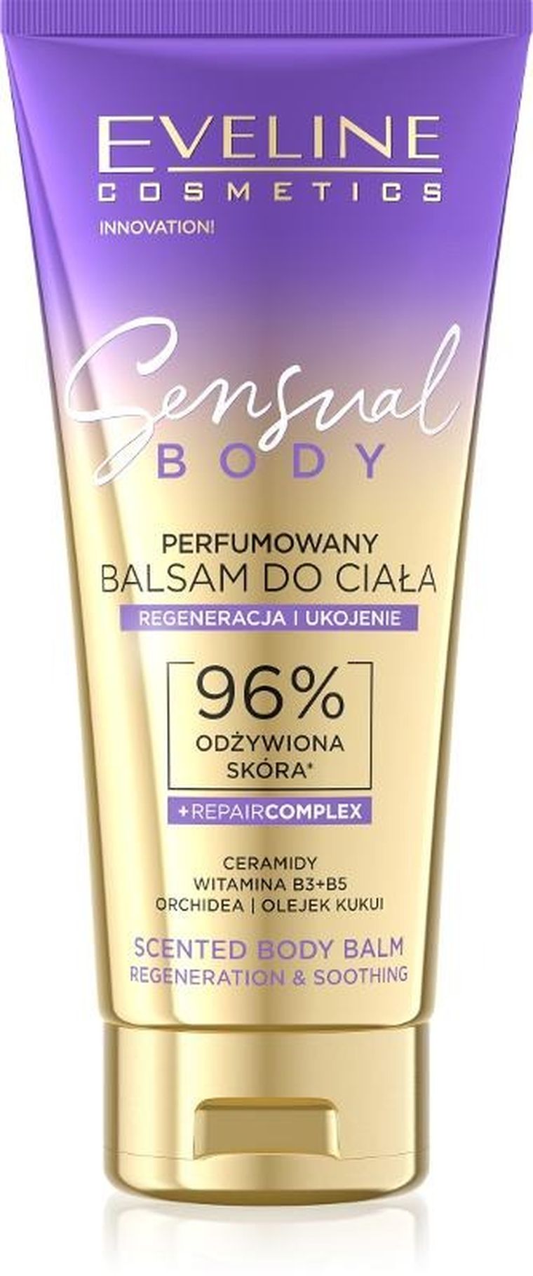 Eveline, sensual body, perfumowany balsam do ciała, regeneracja i ukojenie, 200 ml