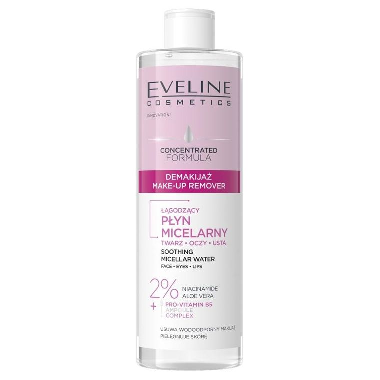Eveline, Skoncentrowana Formuła, łagodzący płyn micelarny, 400 ml