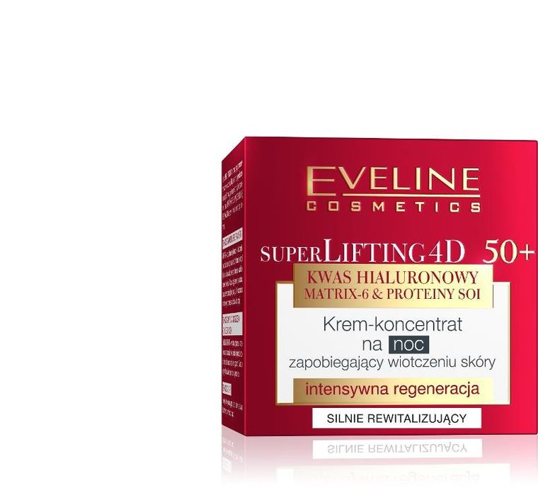 Eveline, Super Lifting 4D 50+, krem-koncentrat zapobiegający wiotczeniu na noc, 50 ml