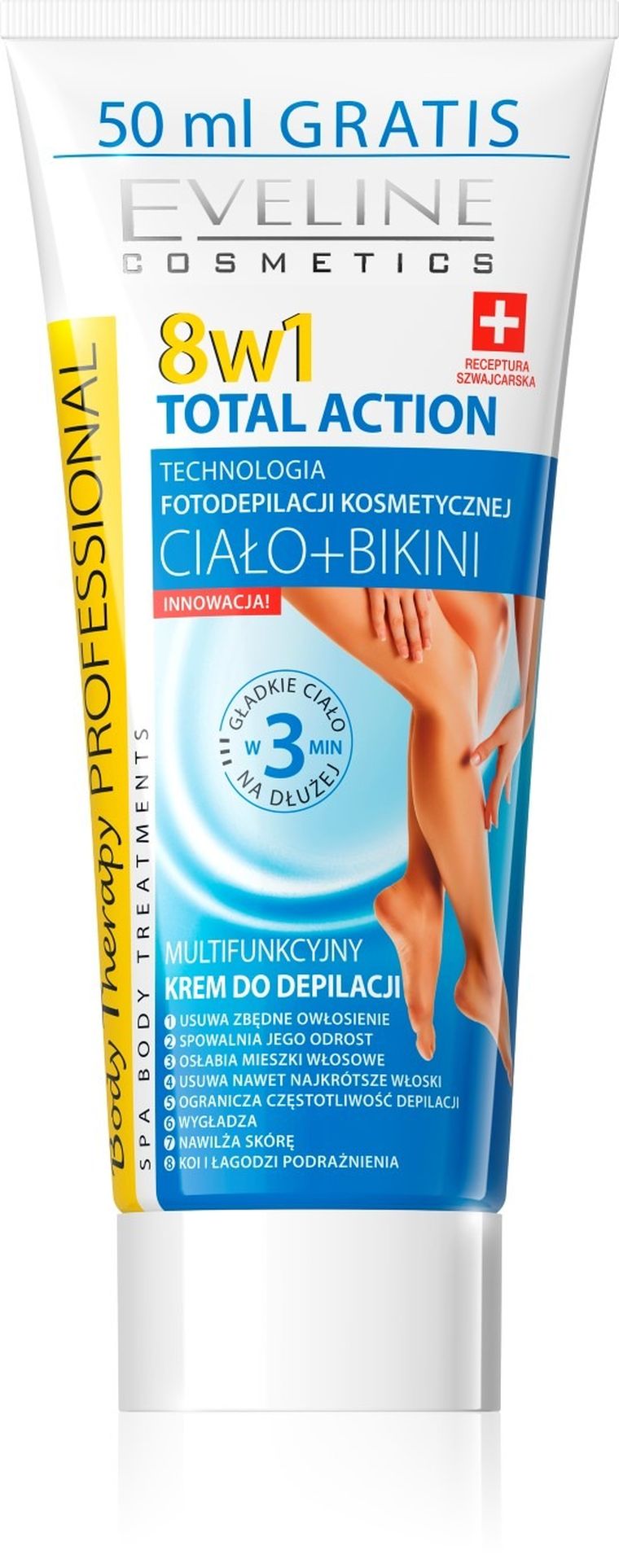 Eveline, Total Action Professional, multifunkcyjny krem do depilacji 8w1, 200 ml