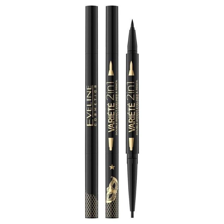 Eveline, Variete Double Effect 2in1, eyeliner i kredka